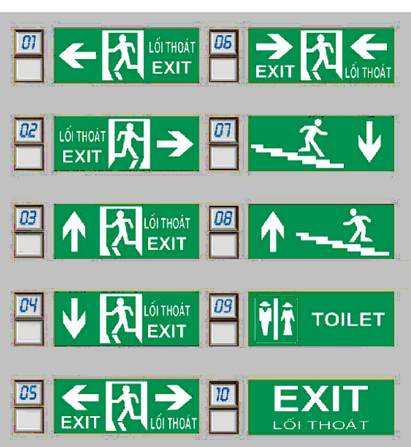 Bảng báo thoát hiểm Kentom 1 mặt