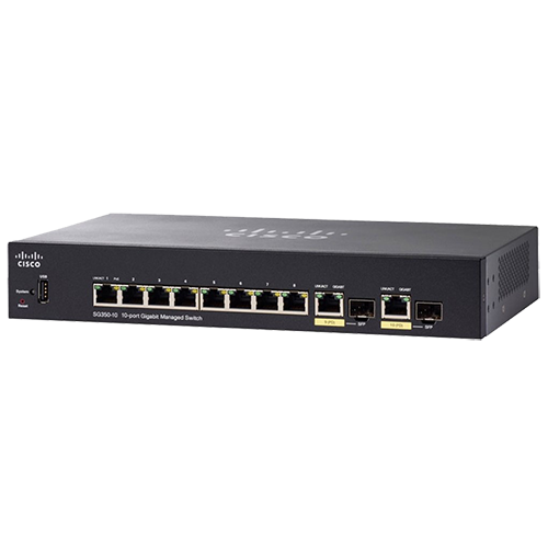 Switch Cisco SG350-10SFP-K9-EU 8 SFP Gigabit slots 2 Gigabit copper SFP combo