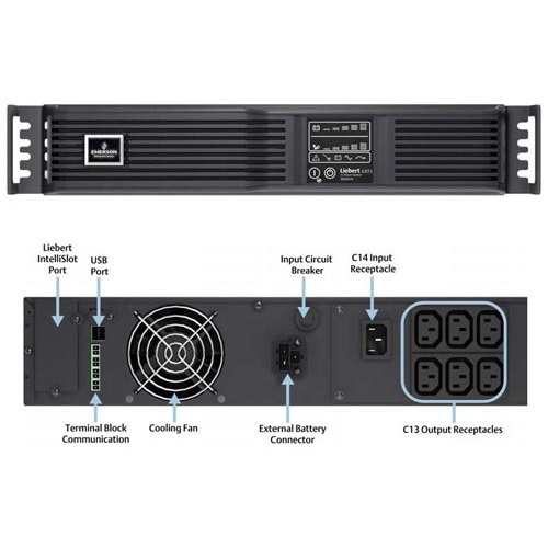 EMERSON UPS ON-LINE RACK SERVER GXT3-2000RT-230