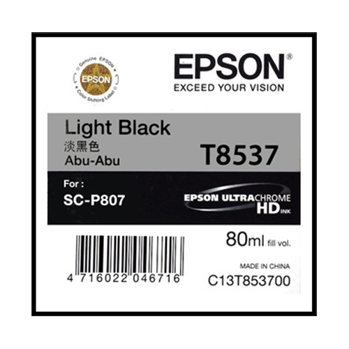 Mực in Epson T8537 Light Black Cartridge 80ml Cho máy SC-P807