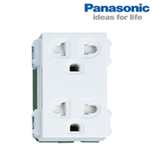 Ổ cắm điện đôi 3 chấu Panasonic WEV1582SW