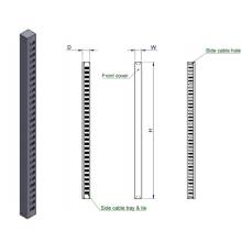Quản lý cáp dọc 42U đơn cho tủ mạng ECP ECP-QLC42U