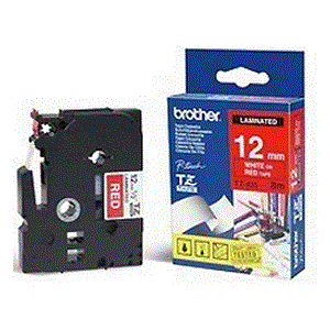 nhan brother tz435 white on red  chu trang nen do rong 12mm