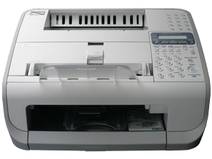 may fax canon l140 laser trang den