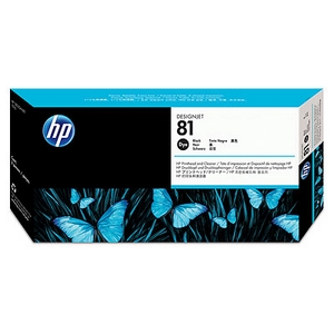 dau in hp 81 black dye printhead and printhead cleaner c4950a